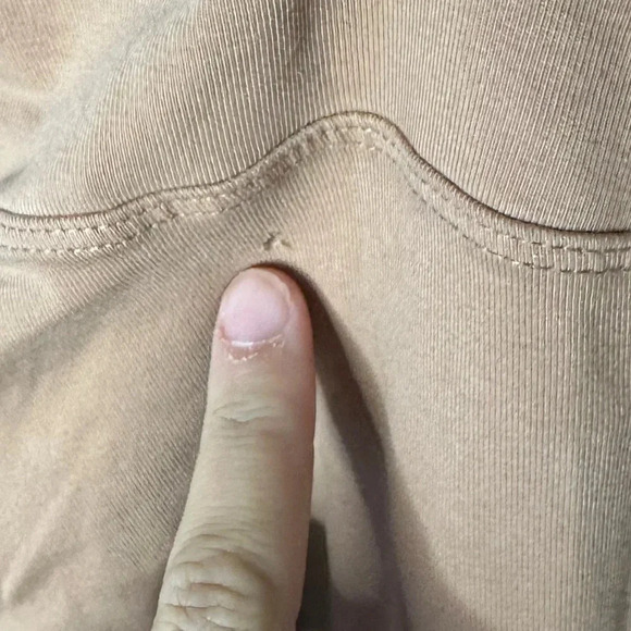 PINK by Victorias Secret Camel Colored crossover waist leggings size Large - Picture 4 of 4